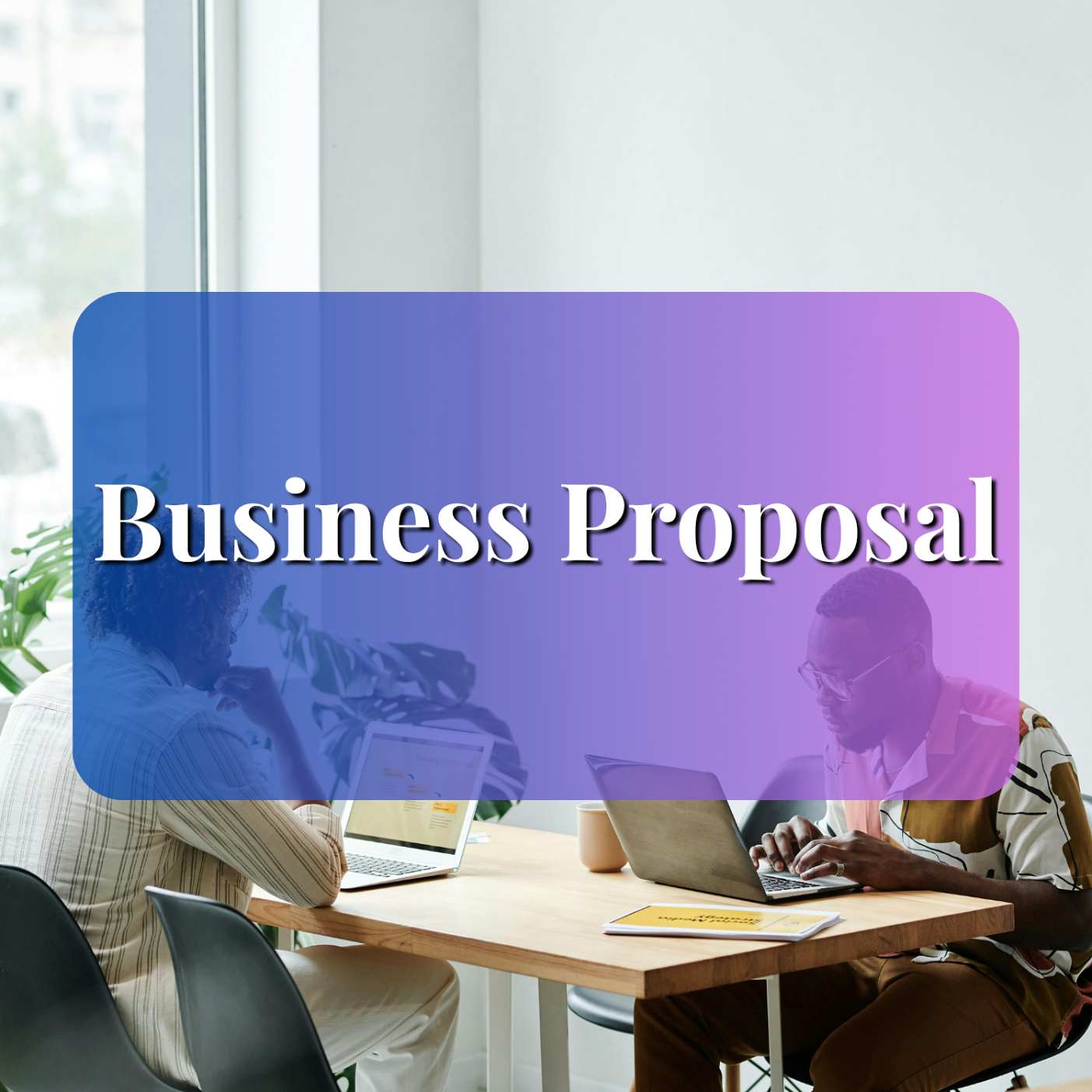 Home business proposal planning and presentation concept